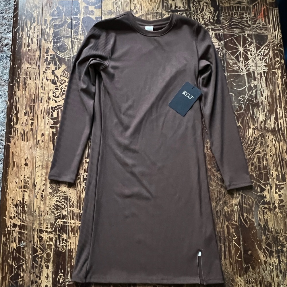 BYLT Basics Chocolate Mini Dress